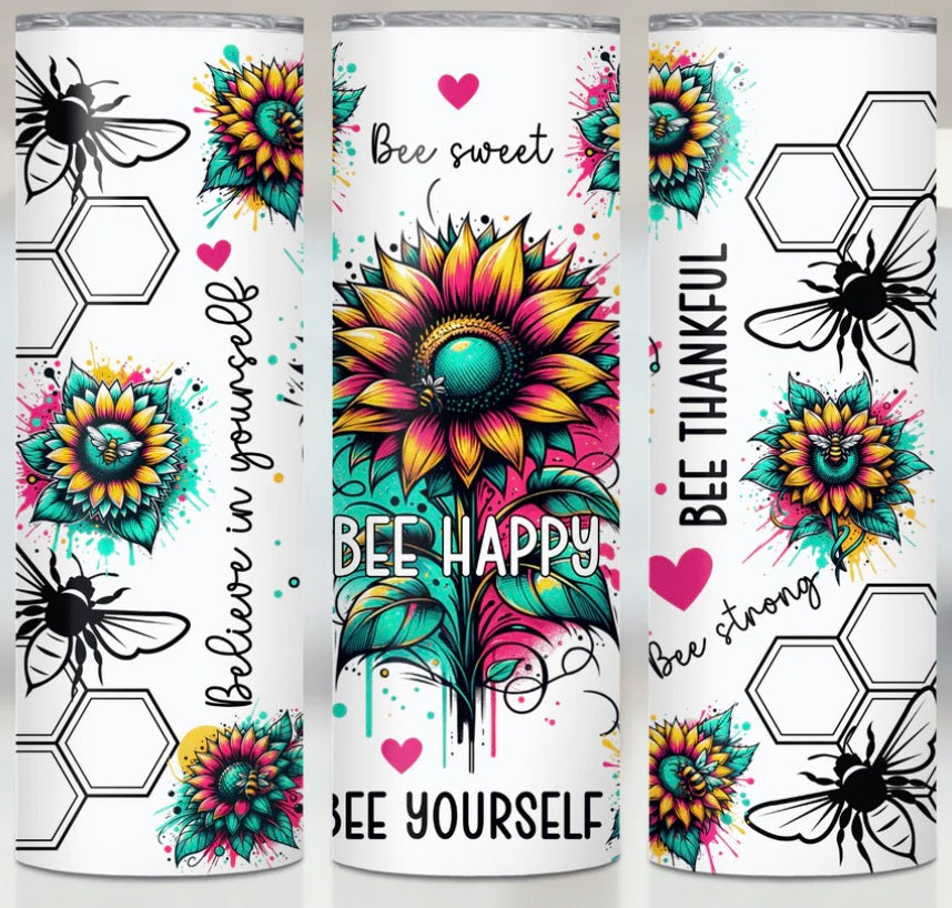 Bee Happy 20oz Tumbler