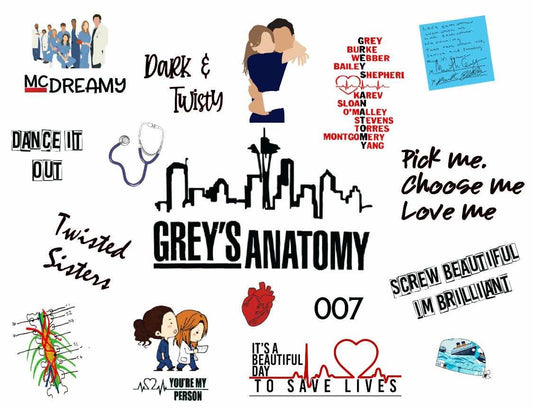 Greys Anatomy UV DTF Transfer